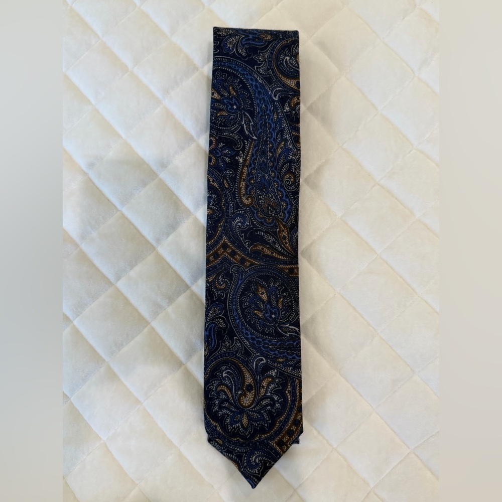 JZ Richards Gallery Collection Best Of Best Blue Brown HandMade Silk Made In Usa